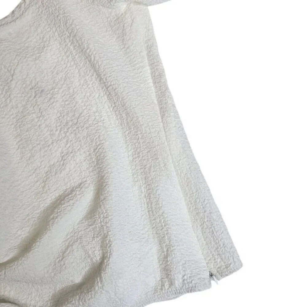 ASTR white crepe puff sleeve square neck body suite size medium - Picture 9 of 14